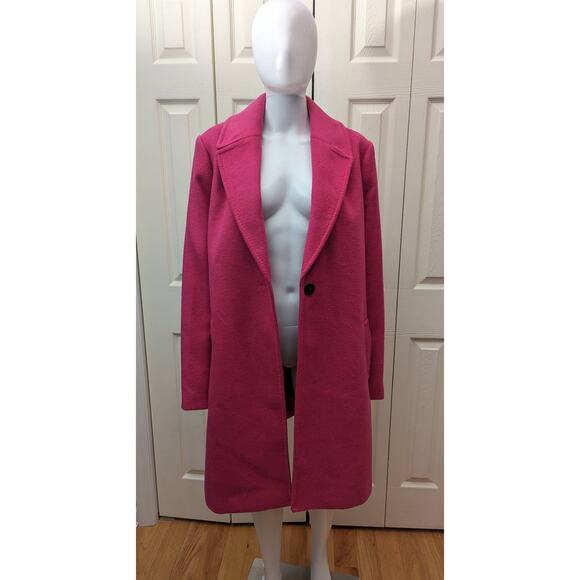 Tahari Coat Womens Size XL Wool Blend Barbiecore Fall Winter Business Casual - Picture 16 of 16
